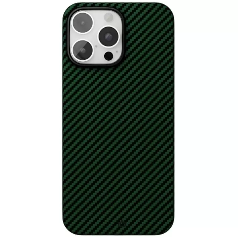 Чехол защитный "vlp" Kevlar Case с MagSafe для iPhone 16 Pro Max, зеленый
