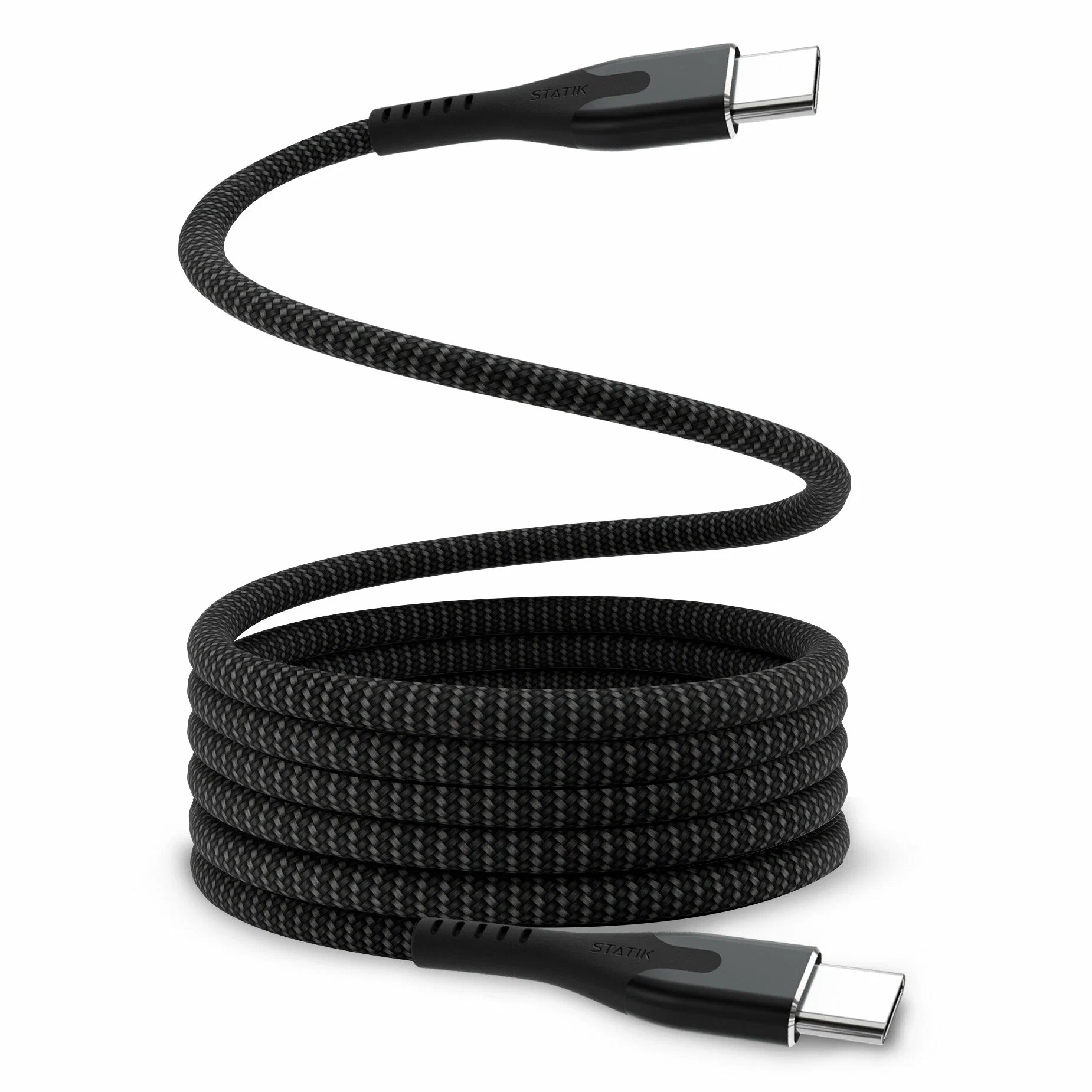 Зарядный кабель STATIK MagStack Pro USB-C\USB-C, 2м, 100Вт, черный