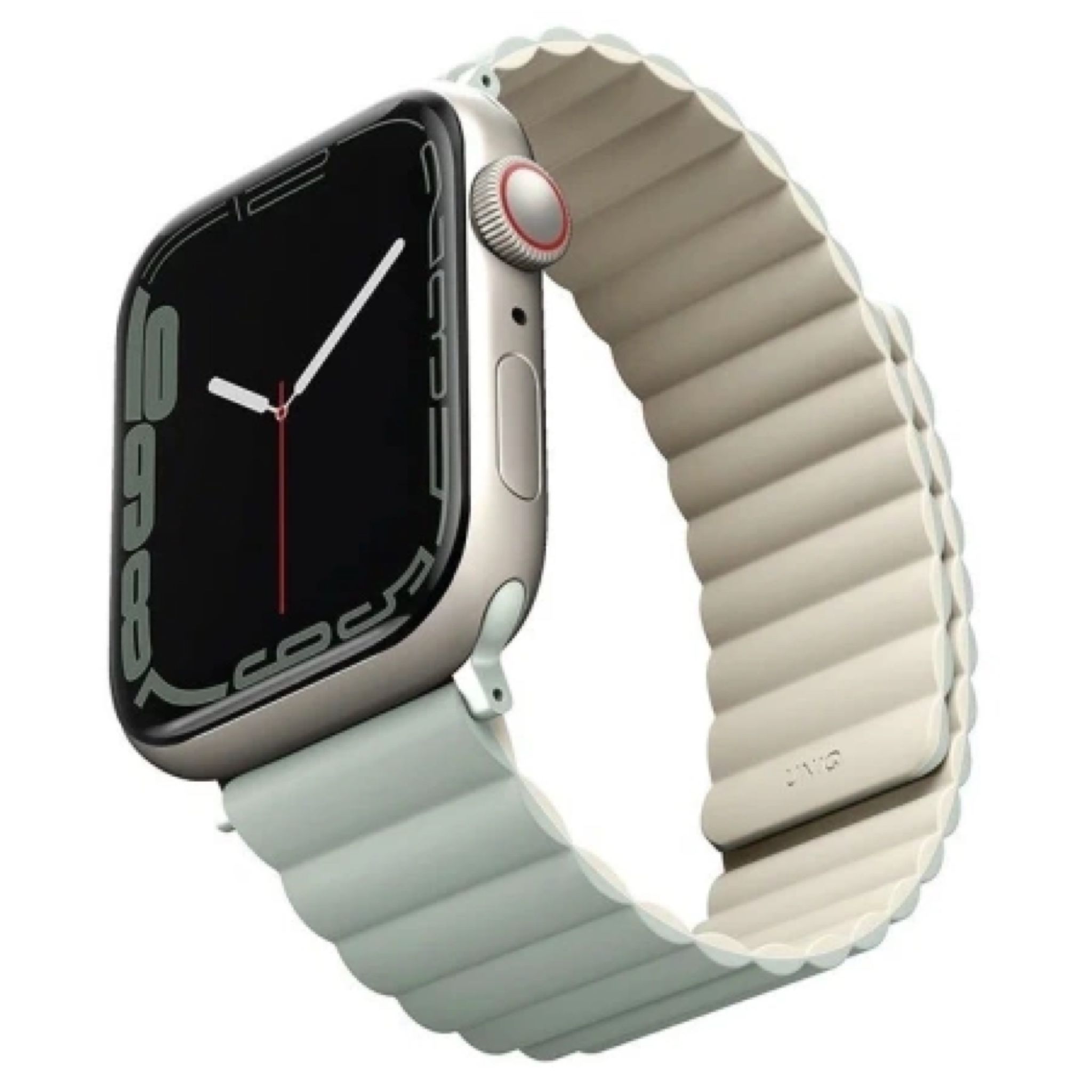 Ремешок Uniq Revix для Apple Watch 41/40/38mm, зеленый/бежевый
