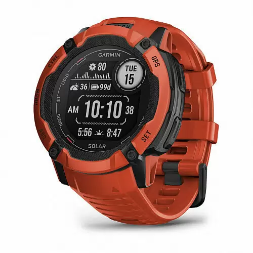 Умные часы Garmin Instinct 2X Solar 50 мм, красный (010-02805-01)